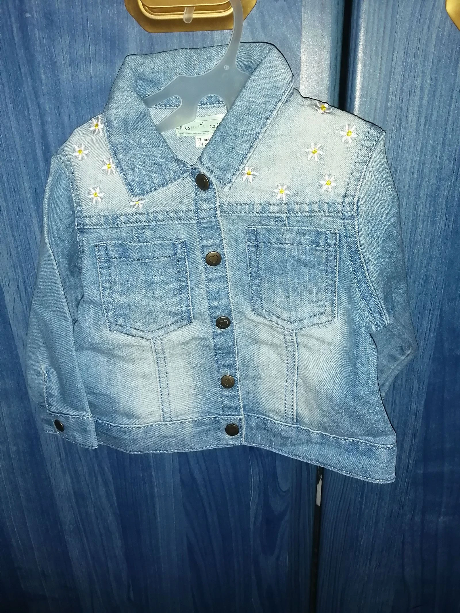 Veste en jeans mes petits cailloux 12 mois fille 